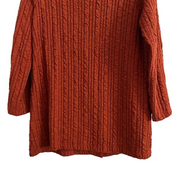 Soft Surroundings Orange Goldie Tunic Top Sweater Button Back Size Large - Picture 4 of 11